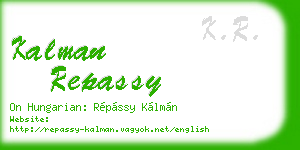 kalman repassy business card