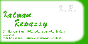 kalman repassy business card